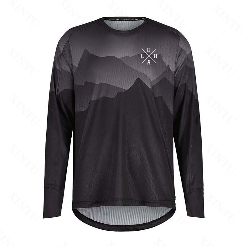 Mountain Biking Jersey - เสื้อเจอร์ซีย์มอเตอร์ไซค์สำหรับผู้ชาย Lrga MTB BMX เสื้อยืดจักรยานเสือภูเขา แขนยาว
