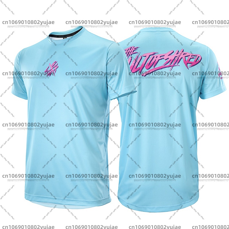 Mountain Biking Jersey - เสื้อเจอร์ซีย์สำหรับขี่มอเตอร์ไซค์วิบากแบบหลวมๆ สำหรับฤดูร้อน แขนสั้น ระบายอากาศได้ดี เหมาะสำหรับ BMX