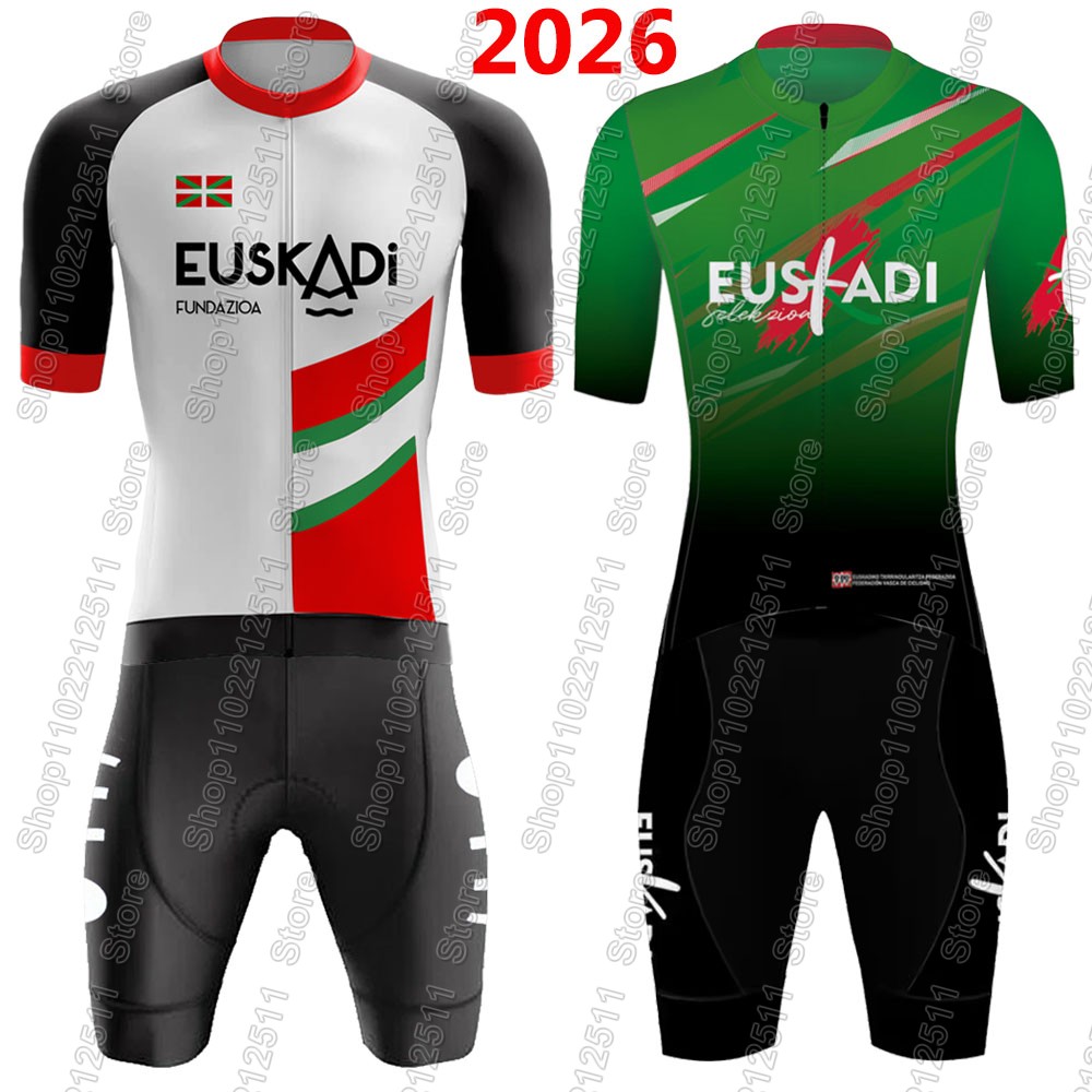 Mountain Biking Pants - ชุดเสื้อเจอร์ซีย์ปั่นจักรยานทีม Euskadi 2026 ชุดฤดูร้อนสเปน ชุดปั่นจักรยานเสือหมอบ เสื้อจักรยาน