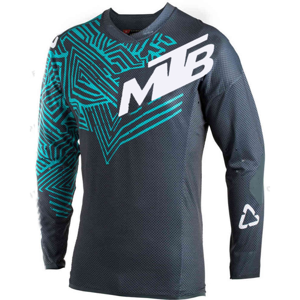 Mountain Biking Jersey - เสื้อปั่นจักรยานแขนยาวสำหรับกิจกรรมกลางแจ้ง พิมพ์ลาย MTB ระบายอากาศได้ดี ผ้าตาข่าย เสื้อเจอร์ซีย์สำหรับปั่นจักรยานเสือภูเขา