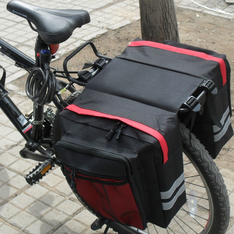 Mountain Biking Fanny Pack - ขี่จักรยานคู่ด้านหลังRackจักรยาน 2 In 1 Camo Trunkกระเป๋าจักรยานเสือภูเขาจักรยานที่นั่งPannier