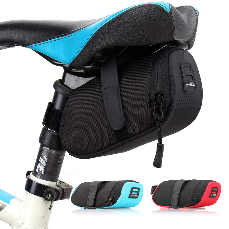 Mountain Biking Fanny Pack - กระเป๋าใต้อานจักรยานไนลอนกันน้ำ สำหรับจักรยานเสือภูเขา กระเป๋าเก็บของใต้อาน กระเป๋าใส่เครื่องมือด้านหลัง อุปกรณ์เสริมสำหรับจักรยานเสือภูเขา