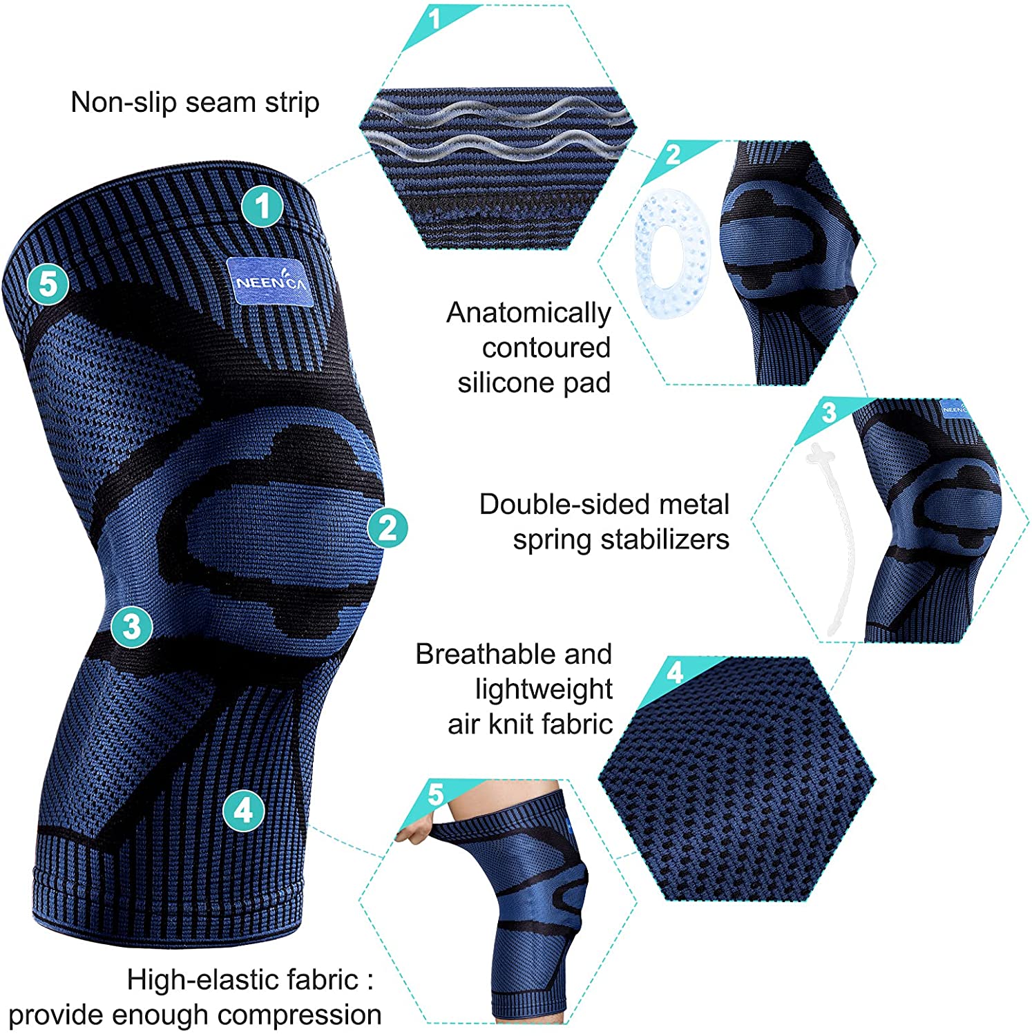 NEENCA เข่ารั้งสนับสนุนด้านข้า - Mountain Biking Knee Pads บทวิจารณ์และราคา